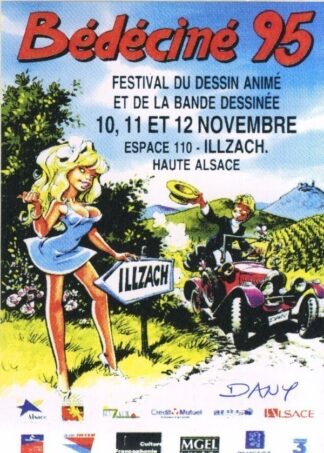 Dany, Autocollant signé, Fesrtival Bédéciné, 1995