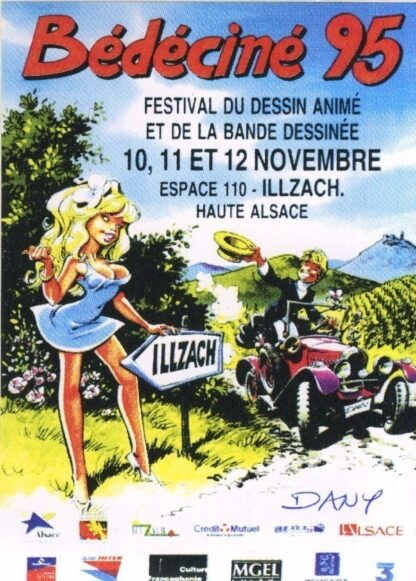 Dany, Autocollant signé, Fesrtival Bédéciné, 1995