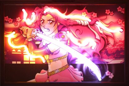Cadre lumineux (Néon) Manga Fille au sabre