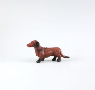Teckel : Figurine en plastique de chien de race-a