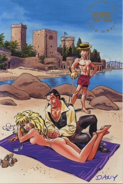 Dany : Carte postale signée : 10 ans Festival BD Côte d'azur : Carte 10 : 2005