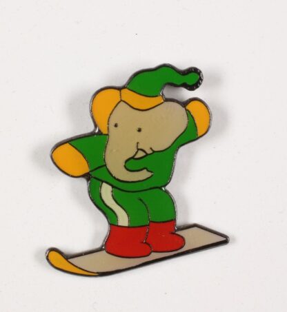 De Brunhoff, Babar, Pin's, Babar en monoski