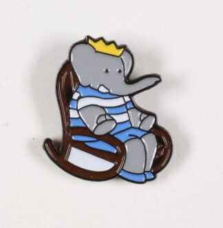 De Brunhoff, Babar, Pin's, Babar dans son rocking chair