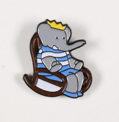 De Brunhoff, Babar, Pin's, Babar dans son rocking chair