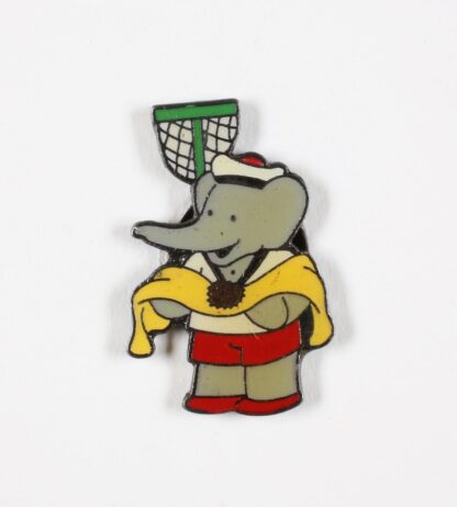 De Brunhoff, babar, Pin's, Babar va à la pêche