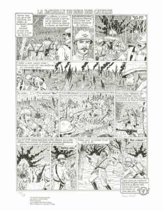 Carin, Sérigraphie signée, La bataille du Bois des Caures
