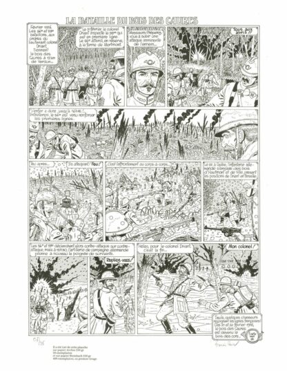 Carin, Sérigraphie signée, La bataille du Bois des Caures