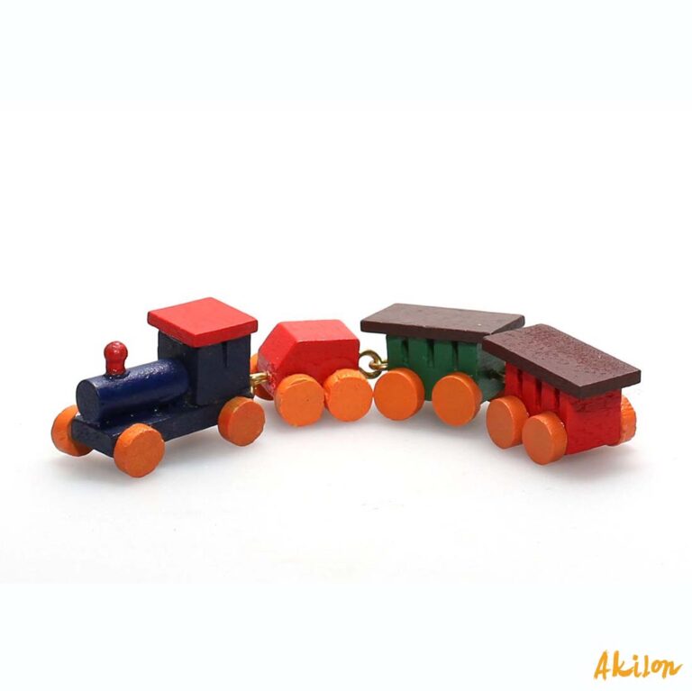 Maison de poupée Petit train en bois (jouet pour enfant) 1/12