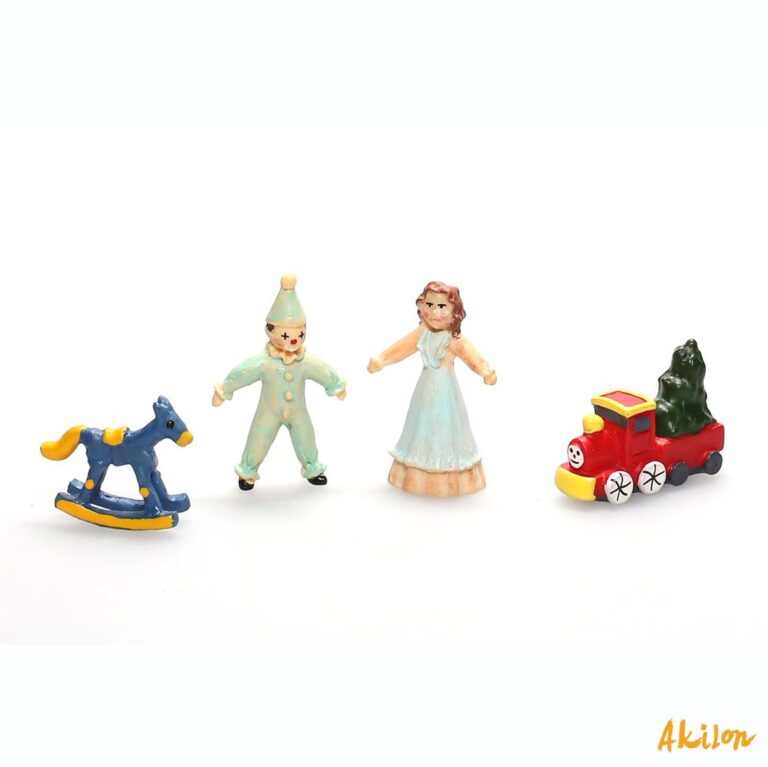 Maison de poupée Ensemble de 4 jouets 1/12