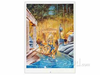 Crisse, Atalante, Affiche offset signée, Atalante s'avancant dans l'eau