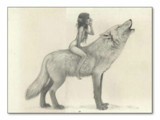 Erle, Affiche offset, Fée et loup