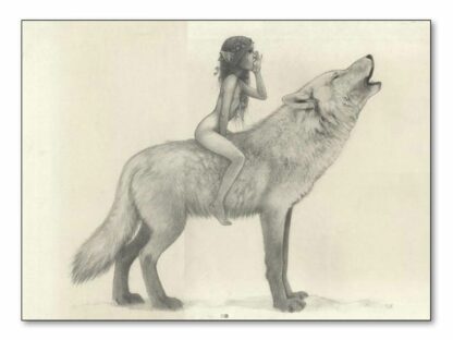 Erle, Affiche offset, Fée et loup