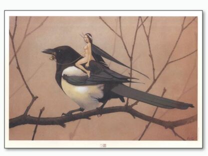 Erle, Affiche offset, Fée sur oiseau