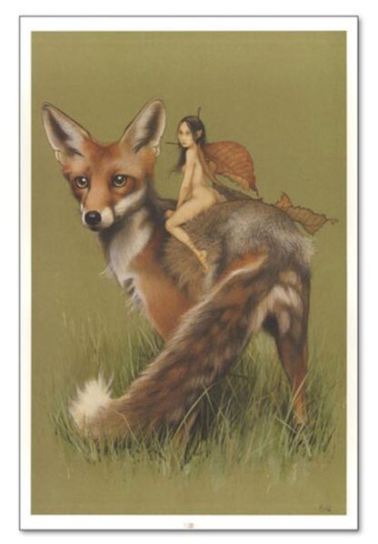 Erle, Affiche offset, Elfe et renard