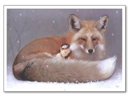Erle, Affiche offset, Elfe endormie et renard