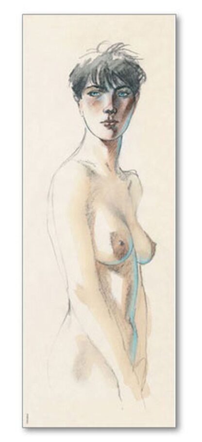 Le cahier Bleu, Juillard, Affiche offset, Louise debout