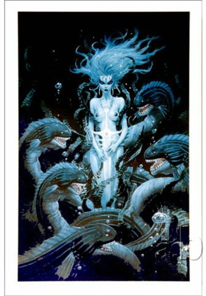 Ledroit, Affiche offset, Femme aux serpents
