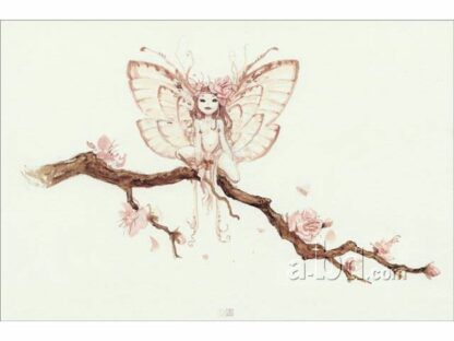 Ledroit, Féerie, Ex-libris offset, Fée sur arbre