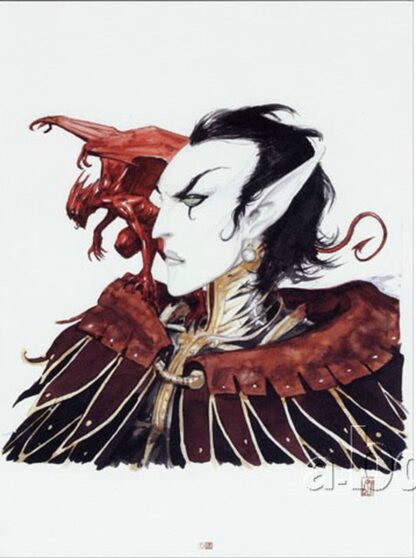 Ledroit, Féerie, Affiche offset, Elfe et diable