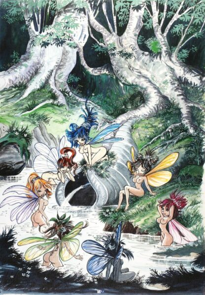 Luguy, Affiche offset, Fées au bord de l'eau