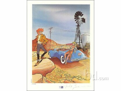 Benn, Woogee, Ex-libris offset signé, Voiture