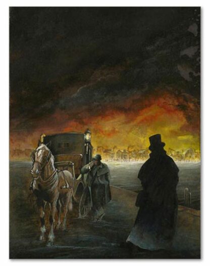 Le Henanff, Holmes H.H., Ex-libris offset signé, Le carrosse