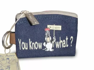 Porte-monnaie Droopy bleu en tissu Tex Avery Anavil 1997