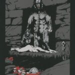 Springer, Terres d'ombre, Ex-libris signé, Monstre enchaîné et femme nue
