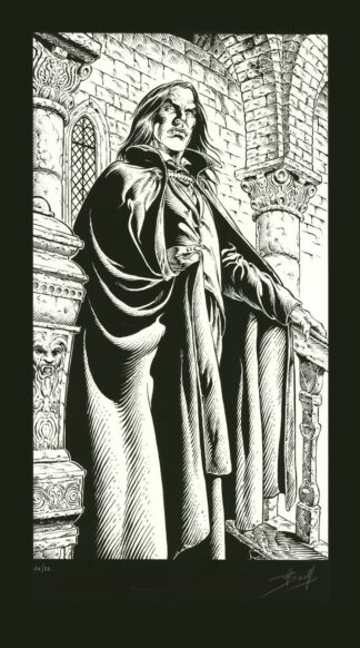 Swolfs, Le Prince de la Nuit, Sérigraphie signée, Kergan (version noir et blanc)
