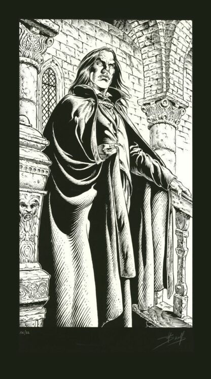 Swolfs, Le Prince de la Nuit, Sérigraphie signée, Kergan (version noir et blanc)