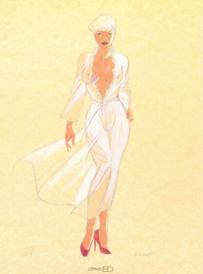 Berthet, Affiche Espace BD, 29,5 cm X 39,8 cm, Numérotée, Signée, Dottie marchant