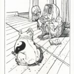 Boucq, Les Aventures de la mort et de Lao-Tseu, Ex-libris sérigraphié signé, Lao Tseu