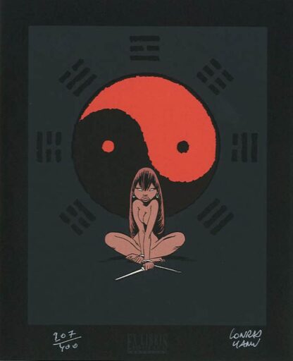 Yann, Conrad, Ex-Libris sérigraphie, Les Innommables, Alix couteaux
