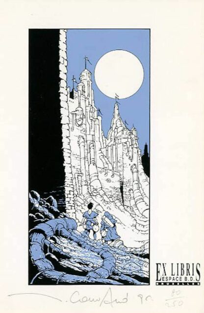 Convard, Edinalta, Ex-libris sérigraphié signé, Le canyon