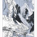 Francq : Largo Winch : Ex-libris sérigraphié signé : Route de montagne