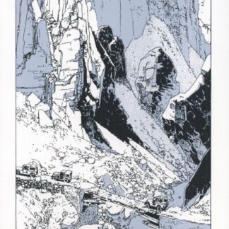 Francq : Largo Winch : Ex-libris sérigraphié signé : Route de montagne