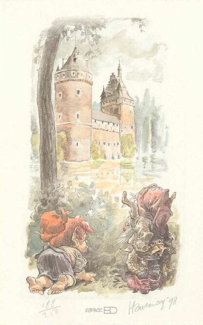 Hausman, Le prince des écureuils, Ex-libris offset signé, Lutins