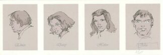 Hermann ex-libris signé - Galerie de portraits (variante)