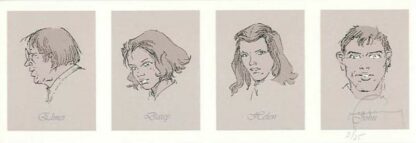 Hermann ex-libris signé - Galerie de portraits (variante)