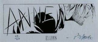 Makyo, Ballade au bout du monde, Ex-libris sérigraphié signé, Anne