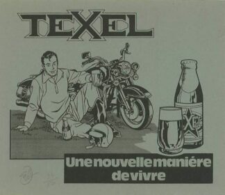 Valles, Les Maîtres de l'Orge, Ex-libris sérigraphié signé, Texel (version noir et blanc)