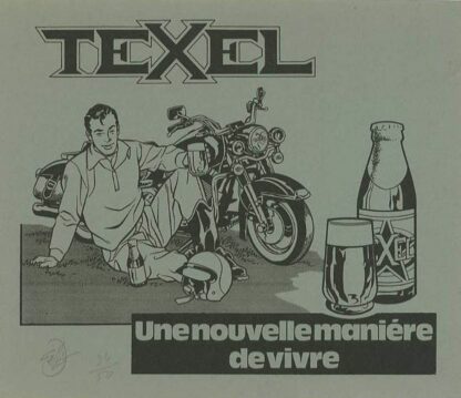 Valles, Les Maîtres de l'Orge, Ex-libris sérigraphié signé, Texel (version noir et blanc)