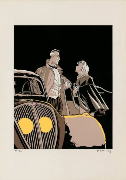 Nuit Blanche Sérigraphie signée La voiture