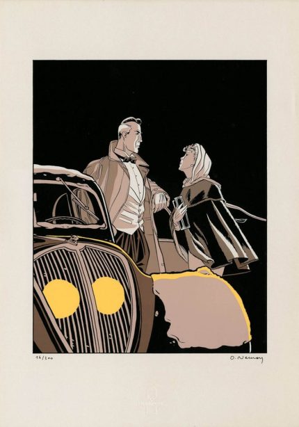 Nuit Blanche Sérigraphie signée La voiture