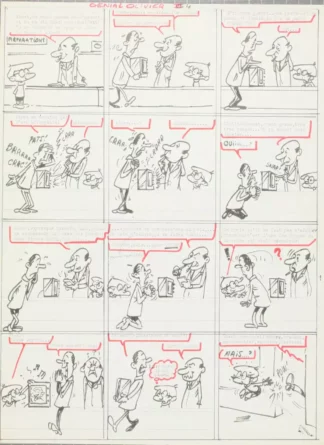 planche originale Génial Olivier Jacques Devos