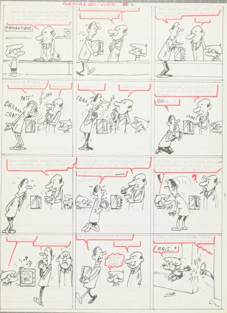 planche originale Génial Olivier Jacques Devos