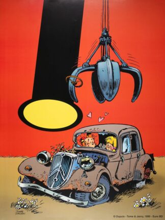 Le petit Spirou : Affiche offset : La Traction (60 x 80 cm)