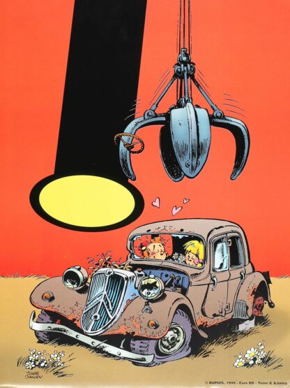 Le petit Spirou : Affiche offset : La Traction (petit modèle)
