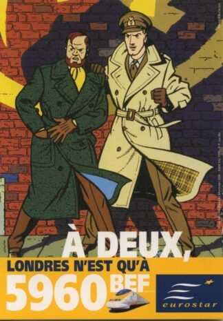 Jacobs, Carte publicitaire, Blake et Mortimer pour Eurostar