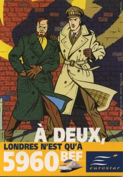 Jacobs, Carte publicitaire, Blake et Mortimer pour Eurostar